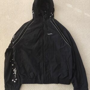 Supreme Black Lightweight Jacket with White Accents